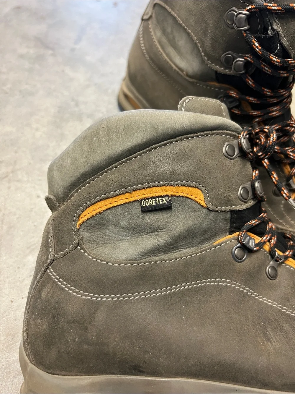 Scarpa Olive Brown and Orange Men's Gore-Tex Hiking Boots Size EUR 44 US 10 1/2
